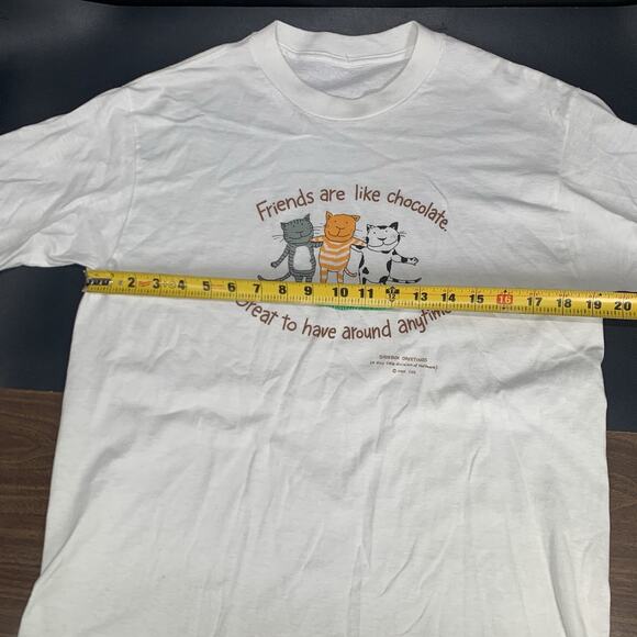 Vintage “Friends Are Like Chocolate” Single Stitch Shoebox Greetings Cat USA. DD - Picture 7 of 7